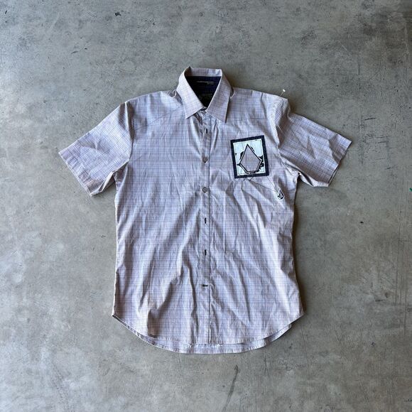 Volcom SAMPLE SHIRT button up Mens size M tailored y2k RARE - Picture 1 of 6